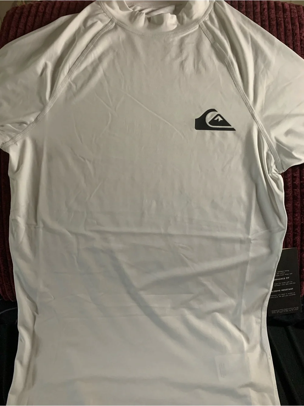 Quiksilver Men’s White Short Sleeve Rash Guard